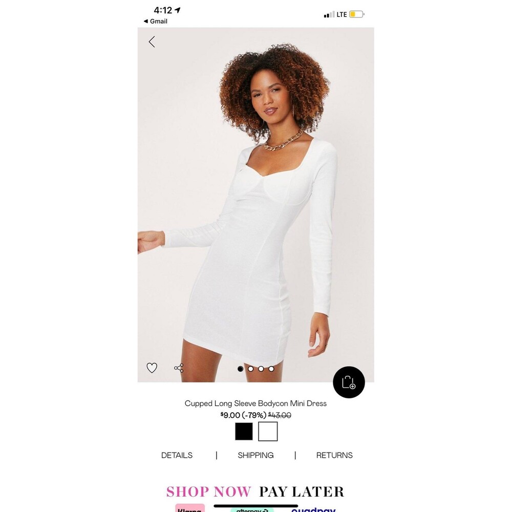 Nasty gal bodycon mini dress